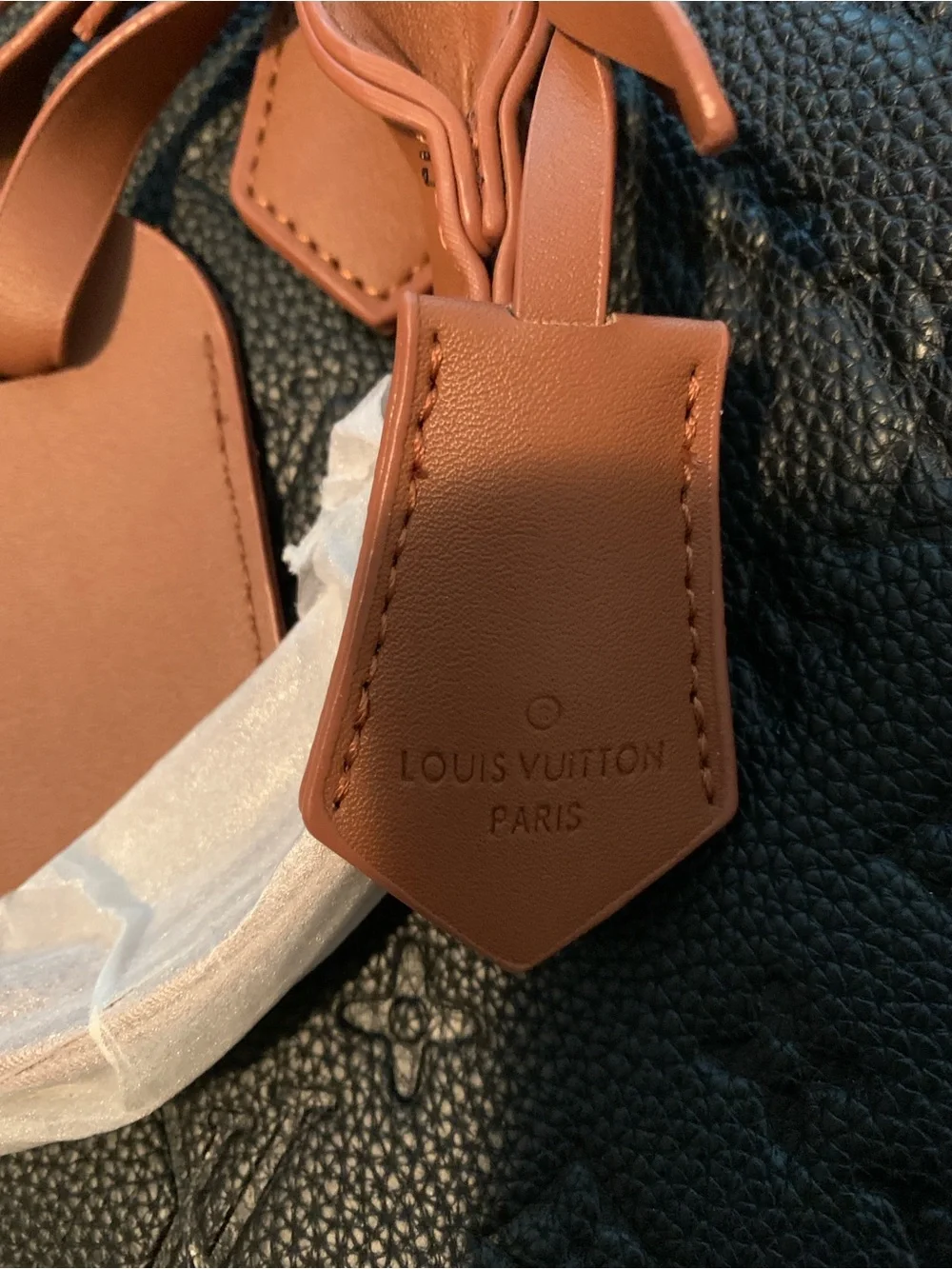 Black LV Motif Boston Speedy Bag